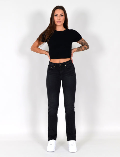 High Waist Jeans Straight Leg