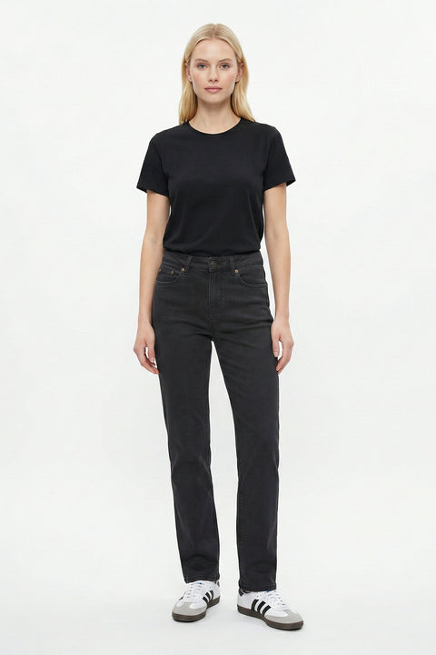 High Waist Jeans Straight Leg