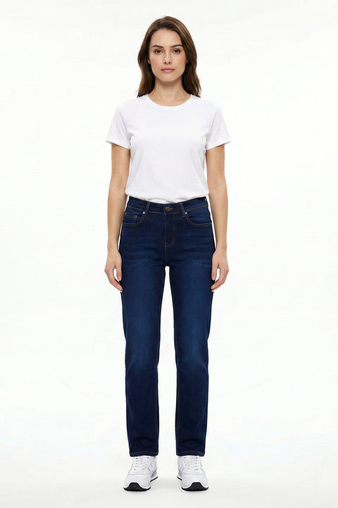 Straight Leg Jeanshose High Waist