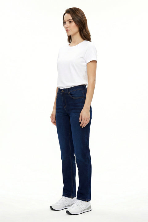 Straight Leg Jeanshose High Waist