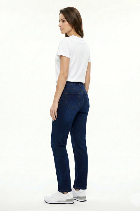 Straight Leg Jeanshose High Waist