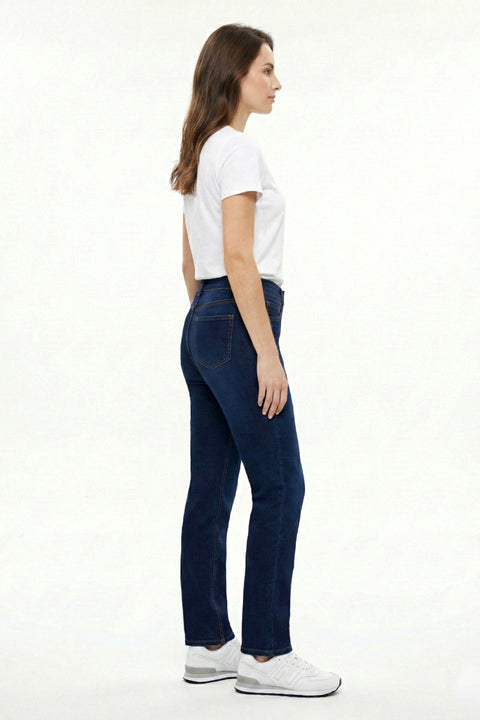 Straight Leg Jeanshose High Waist