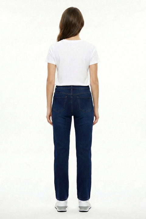 Straight Leg Jeanshose High Waist