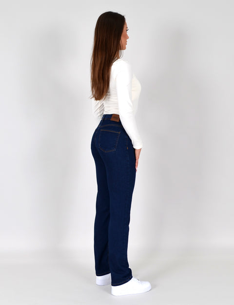 High Waist Jeans Straight Leg