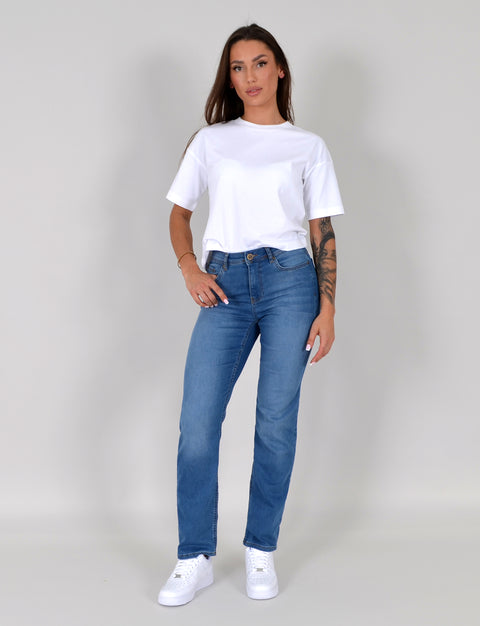 High Waist Jeanshose Straight Leg