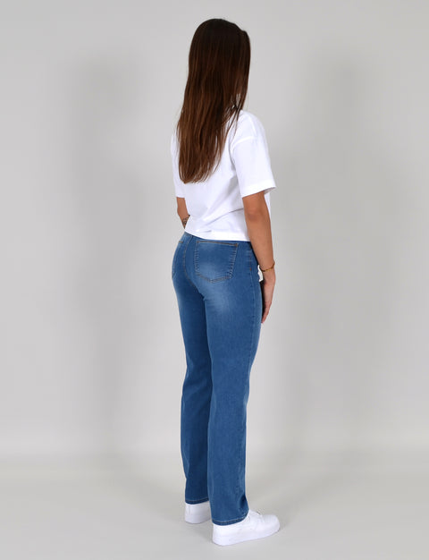 High Waist Jeanshose Straight Leg