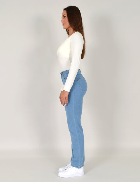 High Waist Jeans Straight Leg