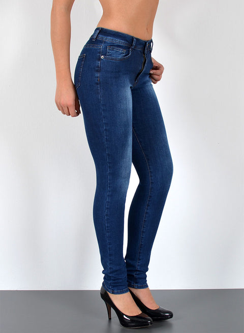 Hoch Bund Skinny Leg Jeans Damen Hose