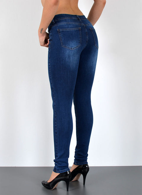 Hoch Bund Skinny Leg Jeans Damen Hose