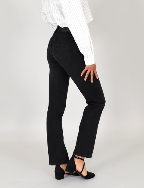 High Waist Straight Fit Jeans Hose Geradeschnitt