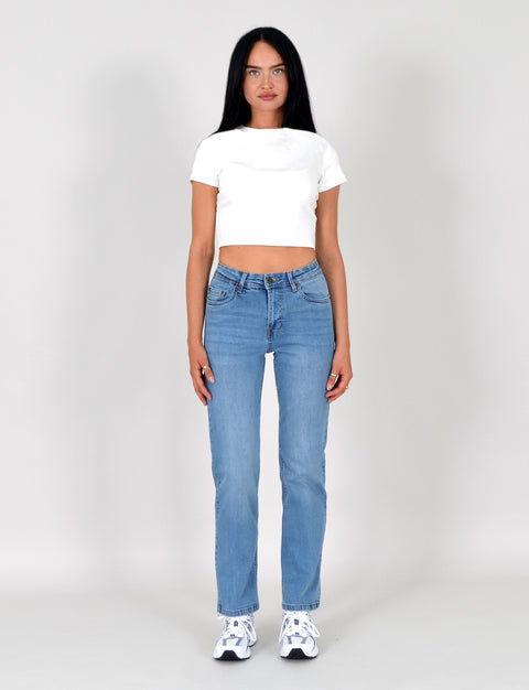 Jeans Straight Fit aus extraweichem Baumwollstoff