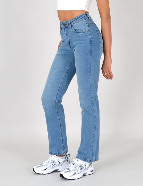 Jeans Straight Fit aus extraweichem Baumwollstoff
