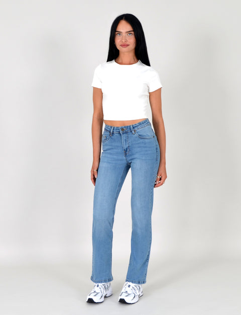 Jeans Straight Fit aus extraweichem Baumwollstoff