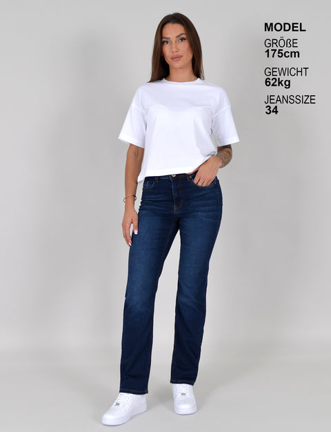 Straight Fit Jeans High Waist aus extra weicher Baumwolle