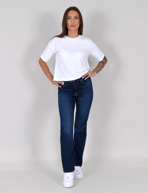 High Waist Jeans Straight Leg