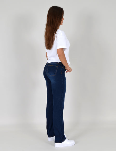 Straight Fit Jeans High Waist aus extra weicher Baumwolle