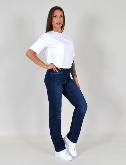 High Waist Jeans Straight Leg