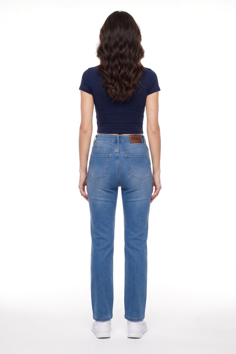Stretch Jeans Damen Straight Leg