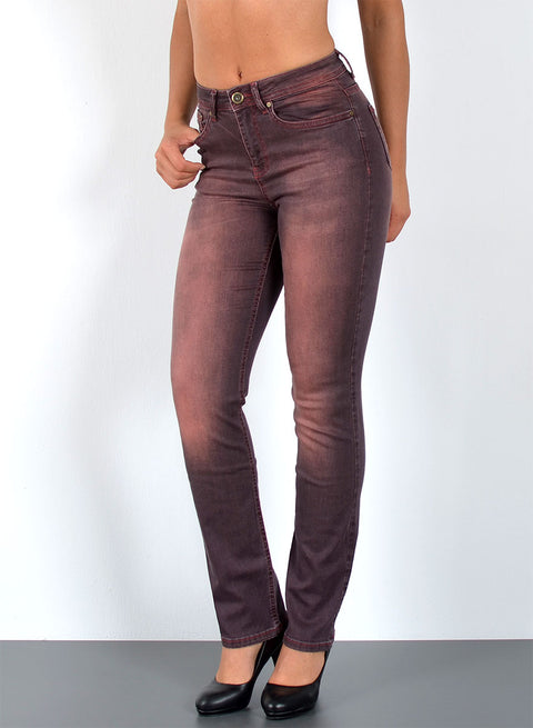 High Rise Jeans Straight Leg