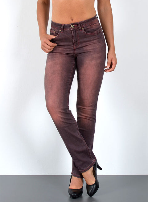 High Rise Jeans Straight Leg