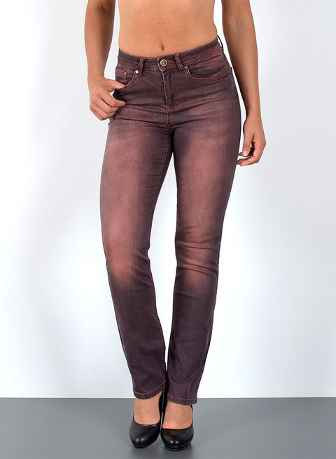 High Rise Jeans Straight Leg