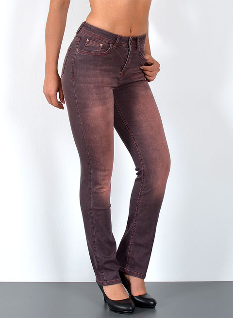 High Rise Jeans Straight Leg