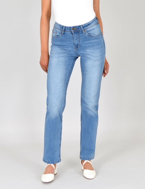 High Waist Jeans Straight Leg