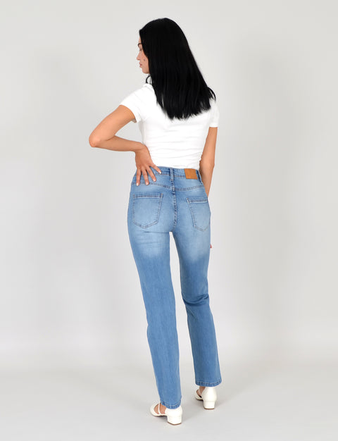 High Waist Jeans Straight Leg