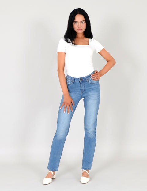 High Waist Jeans Straight Leg