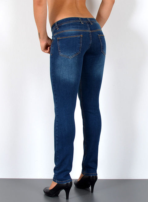 Tiefer Bund Jeans Straight Fit Hose