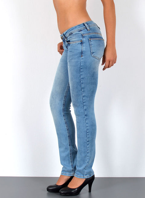 Low Waist Jeanshose Straight Fit Damen