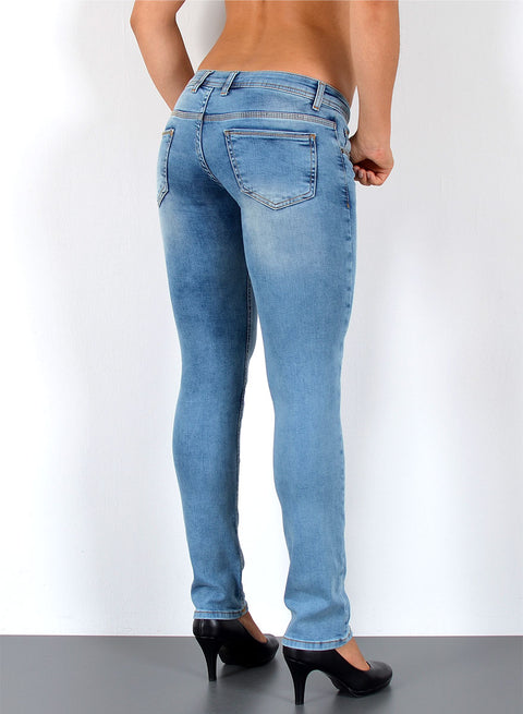 Low Waist Jeanshose Straight Fit Damen