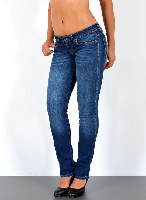 Low Rise Jeans Hose Straight Fit Damen