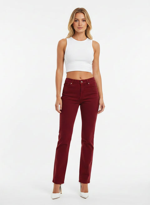 Damen Stoffhose Straight Leg bis Übergröße