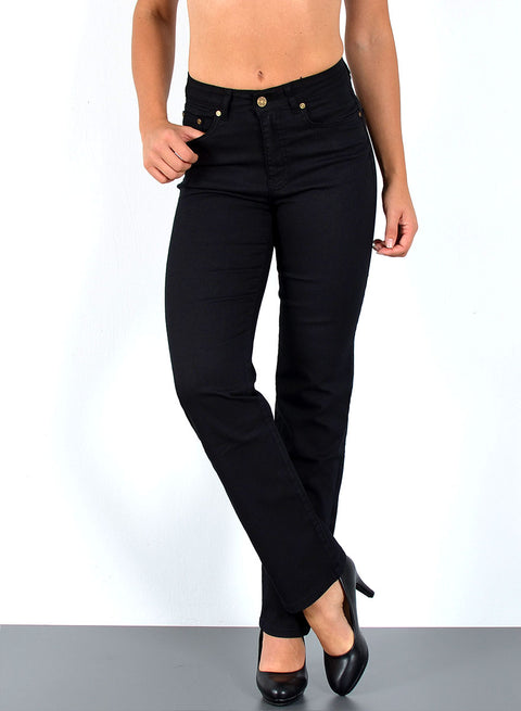 Damen High Waist Stoffhose Straight