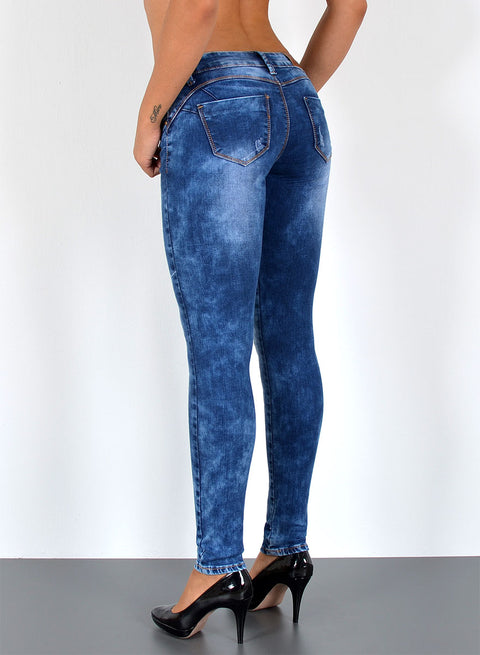 Damen Jeans High Waist Skinny Hosen