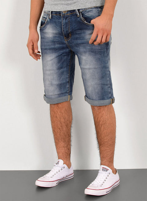 Herren Jeans-Shorts Kurze Hose Jeanshose