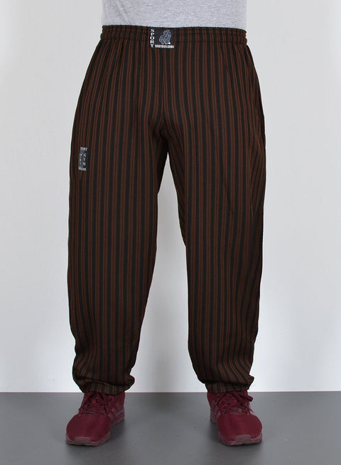 Sport Fitness Hose Gestreift in Braun