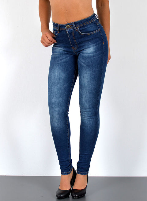 Damen Skinny Fit Hose High Waist bis Übergröße