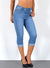 Damen Capri Jeans mit hohem Bund