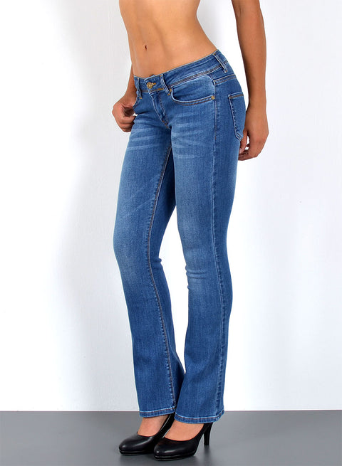 Low Waist Bootcut Jeans Damen Flared Hose