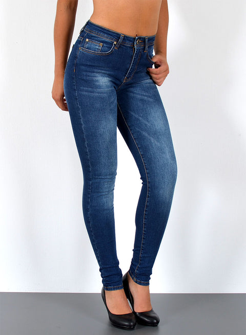 Damen Skinny Fit Hose High Waist bis Übergröße