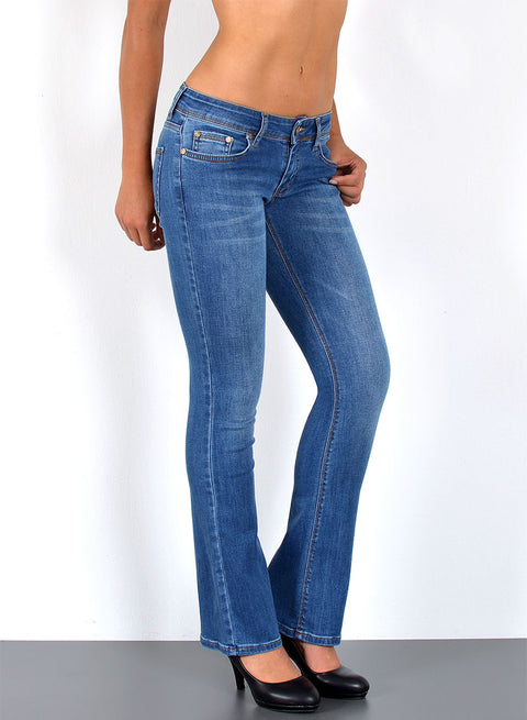 Low Waist Bootcut Jeans Damen Flared Hose