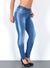Damen High Waist Skinny Jeans mit elastischem Gummibund