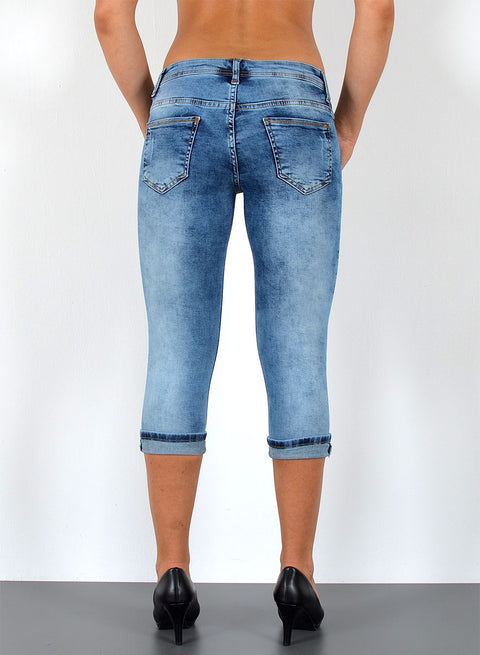 Low Waist Damen Capri Jeans