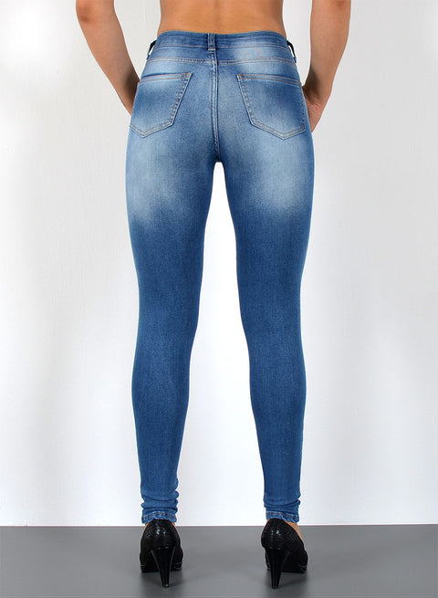 Skinny Fit Jeanshose Damen High Rise