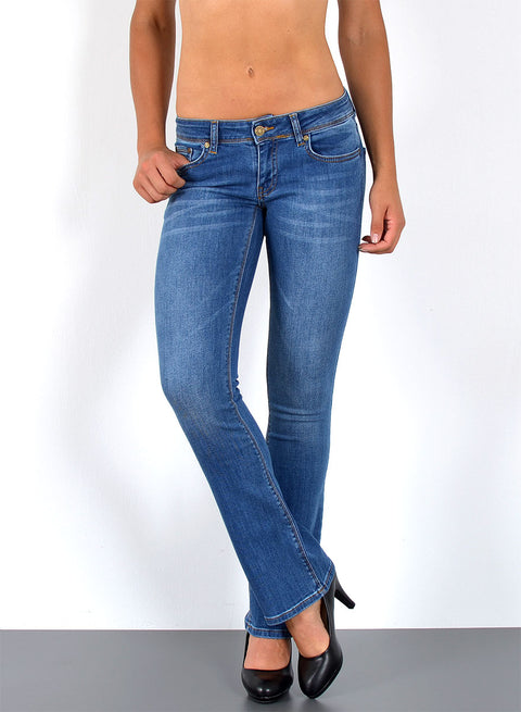 Low Waist Bootcut Jeans Damen Flared Hose