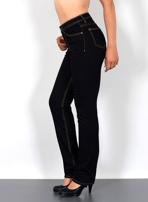 Damen Jeans High Waist Straight Fit bis Übergröße Plussize Größen