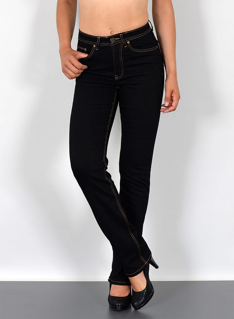 Damen Jeans High Waist Straight Fit bis Übergröße Plussize Größen