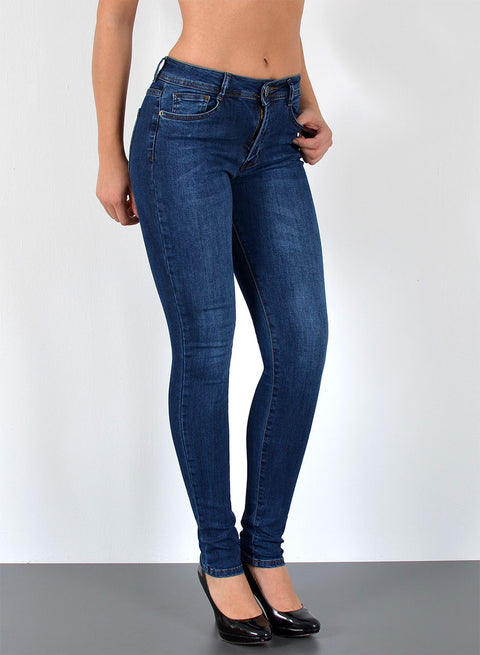 Skinny Fit Damen Jeans High Waist Hose mit Stretch bis Übergröße